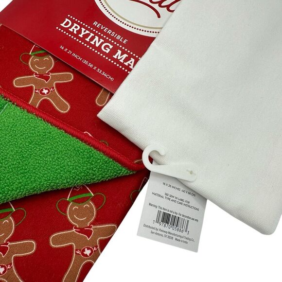 Gingerbread Cowboy Drying Mat and Hand Towel - Picture 3 of 3